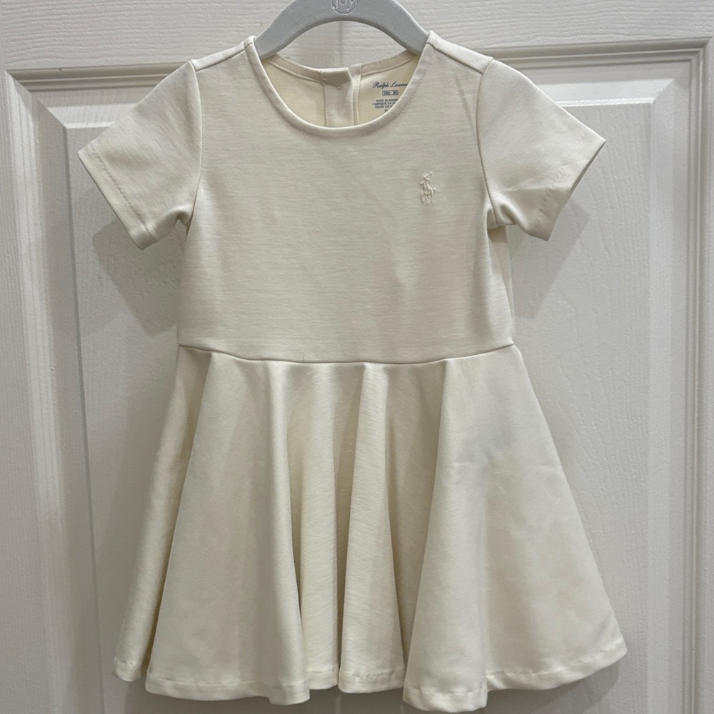 Ralph Lauren girls 18 months Classic Cream Kids Dress with bloomer